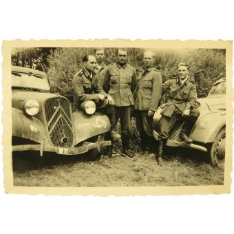 Wehrmacht 2/ Pi.Btl 666, 2 French stuff cars -Peugeot and Citroen. Espenlaub militaria